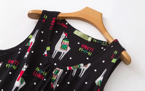 Damen Baumwolle Pyjama Set Ärmellos Oberteil Unterteil Shorts Nachtwäsche Weich Nachtwäsche - Bild 58 von 67