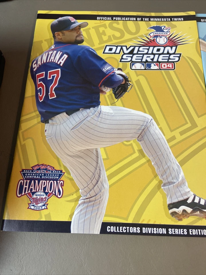 2 Minnesota Twins 2004 MLB Division Series programs vs Yanks (great condition) - Image 2 of 4