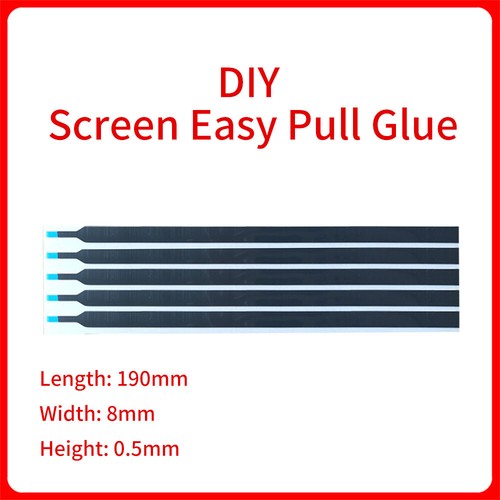 Screen Fixing Glue Screen Easy-Pull Adhesive 190*8*0.5mm For Laptop190MM Black