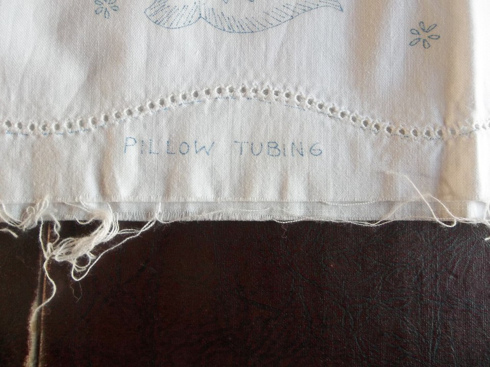 Vintage Cotton Stamped Pillow Cases Ready To Embroider eBay