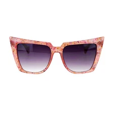 Super Oversized Cateye Sunglasses Womens Fashion Floral Prints