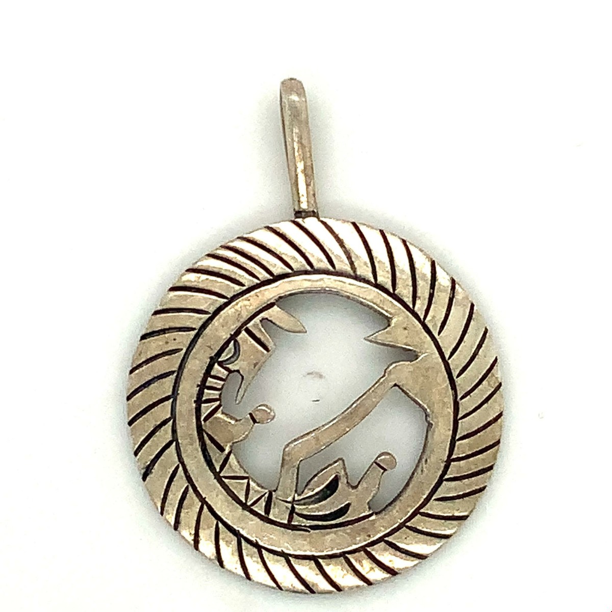 Vintage Signed Sterling JB Navajo Southwest Zuni Carved Kokopelli