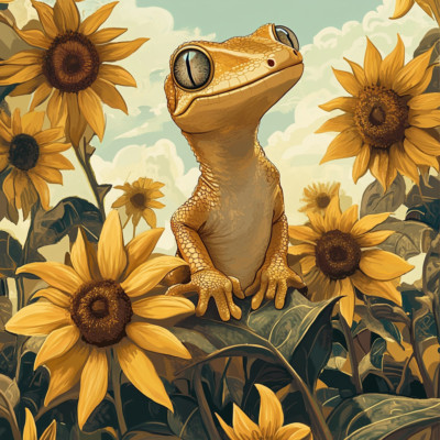 Transparent 18x18 cm gecko with flowers car sticker weatherproof vinyl sticker