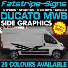 passend für Fiat Ducato Grafik Aufkleber Decals Camper Van Wohnmobil MWB L2 WAVES