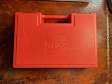 VINTAGE 1985 Red LEGO Plastic Storage Carrying Case 11 3/8"x 7 1/2" x 2 1/2"