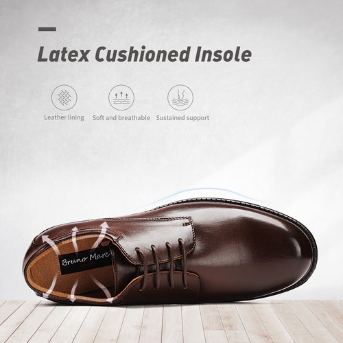 Men's Classic Dress Shoes Faux Leather Formal Oxford Casual Shoes Wedding Shoes - Picture 39 of 42