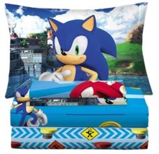 Sonic the Hedgehog "High Speed" Kids Microfiber Sheet Set-W5322574752
