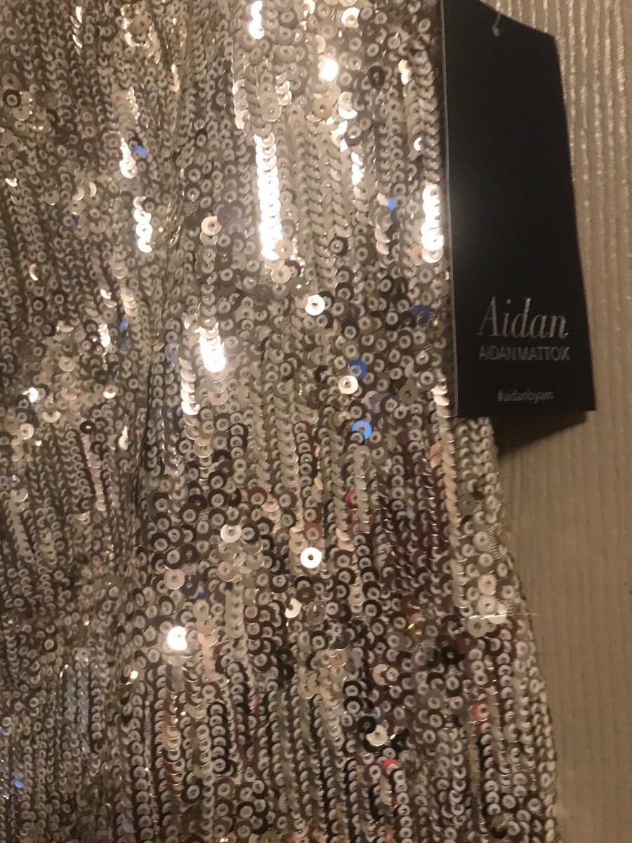 NWT S 6 Aidan Mattox gold off shoulder sequin dress $245 mini above knee sparkly | eBay NWT S 6 Aidan Mattox gold off shoulder sequin dress $245 mini above knee sparkly | eBay