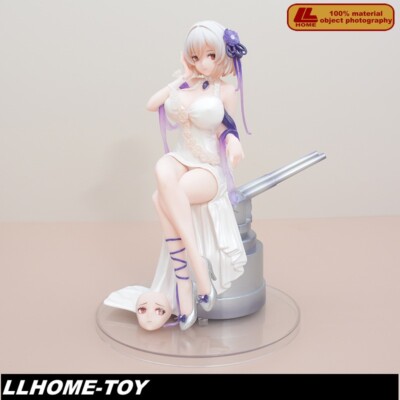 Game Character HMS Sirius Cheongsam Sitting Lovely Girl Figure Statue Toy Gift