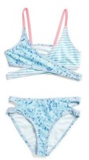 JANTZEN Little Girl's 4 Blue Maze Print 2-Pc. Bikini Set NWT
