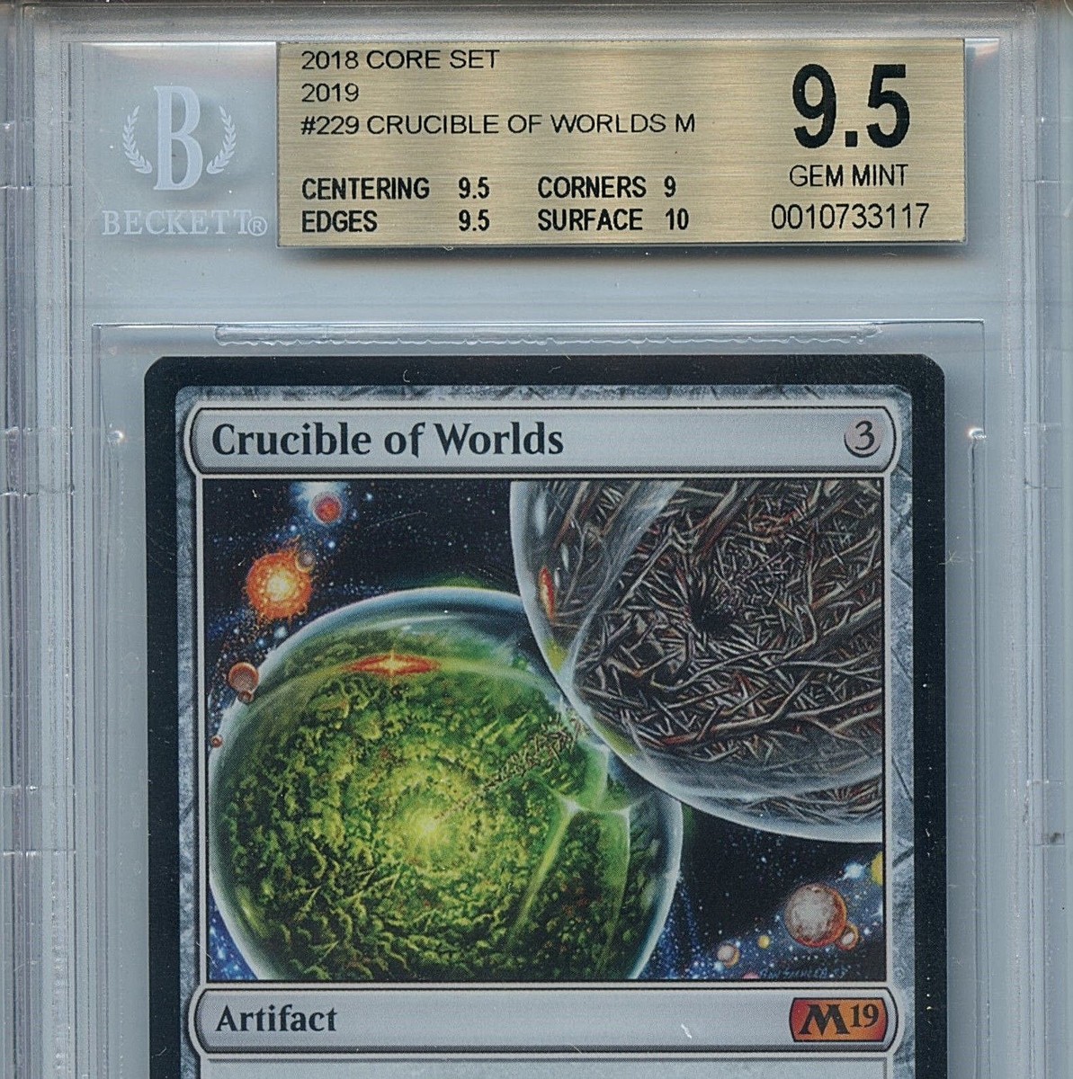 MTG 2018 Core Crucible of Worlds BGS 9.5 Gem Mint Magic Card MTG 2018 Core Crucible of Worlds BGS 9.5 Gem Mint Magic Card