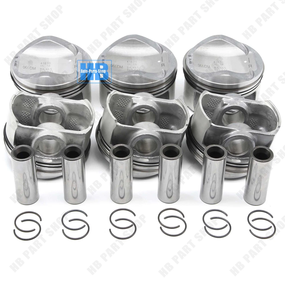 6x KS OEM Pistons & Rings Set Φ84.51mm For AUDI S4 S5 A6 A7 A8 Q5 Q7 3.0 TFSI Foto 4 de 4