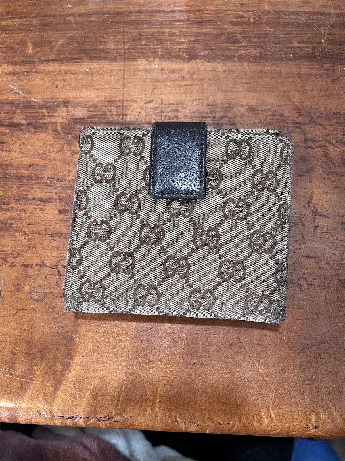 Gucci Monogram Eclipse Wallet Compact Canvas Leat… - image 4