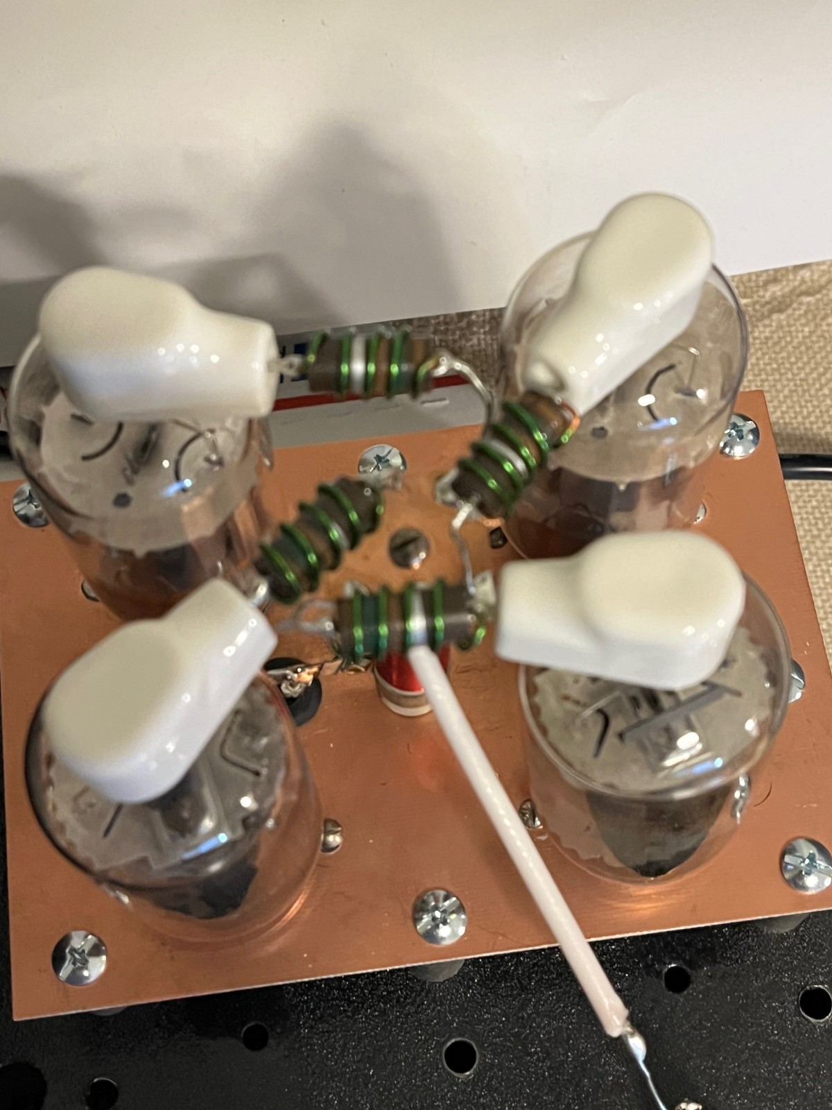 4 pcs 6LQ6 - 6JE6 - 807 - 6146B - Ceramic Tube Anode / Plate / Top Cap 9mm - NEW