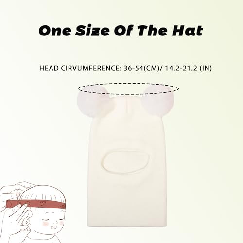 ENBAOHUI Baby Winter Hat Scarf 2 Packs Toddler Winter Hat Boys Girls Beige&pink image 2