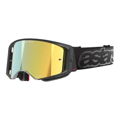 Alpinestars Crossbrille Supertech Vista verspiegelt MX-Brille Enduro Goggle schw