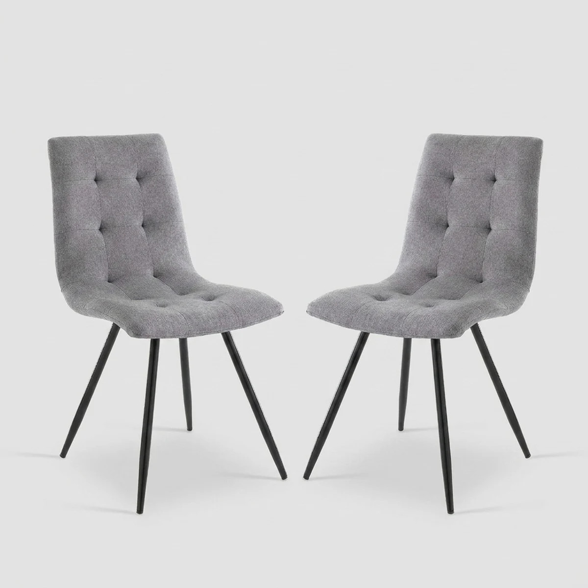 Chaises en métal noir mat Knowxville au design épuré et finitions premium