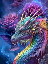 Diamond Art Kits for 11.8x15.7 in 30x40 cm Dragon-Round Drill
