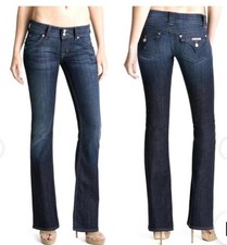 Hudson Signature Bootcut Flap Pocket Jeans Sz 29 Dark Wash Low-Rise
