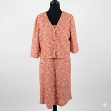St John Dress Suit Size 10 Pink multicolor Sequins Embellished Chic Event Easter