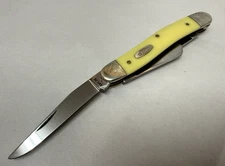 USA Case XX 3318 SHSP Yellow Stockman Folding Pocket Knife 1 Dot  Nice! 3318SHSP