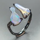 Fashion jewelry ring Natural Opal Ring 925 Sterling Silver Size 8 /R471899