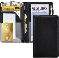 Server Book for Waitress with Zipper Money Pocket