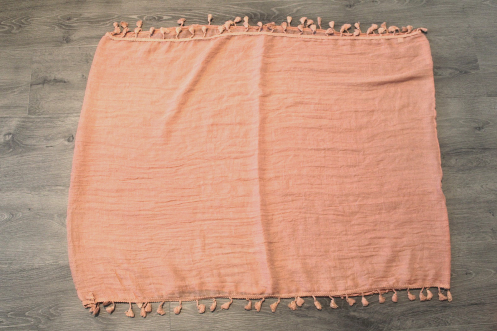 Infinity Loop Accent Neck Scarf Solid Pastel Peac… - image 2