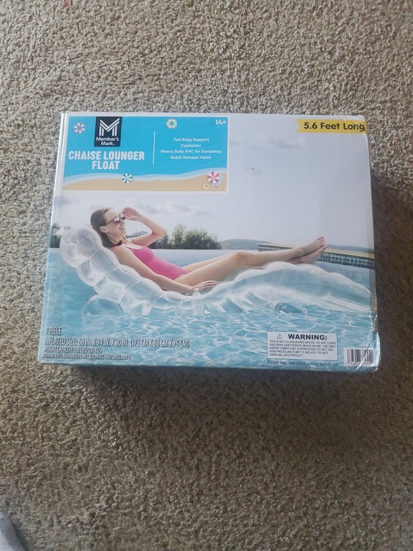 Member's Mark Chaise Lounger Float, 5.6 Feet Long.