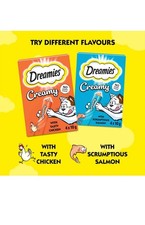 8 x 10g Dreamies Creamy Soft Cat Treats Chicken and Salmon Flavour Cat Treats