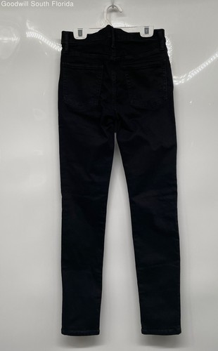 Gap Kids Black Denim Dark Wash Stretch Pockets Stacked Skinny Jeans Size 14 - Picture 2 of 6