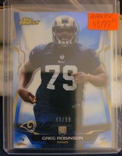 GREG ROBINSON 2014 Topps Finest #107 Blue Refractor RC Rookie RAMS /99 