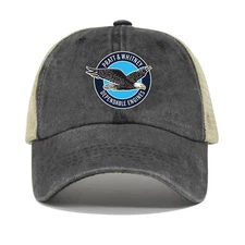 Pratt & Whitney Logo Printed Black Hat Trucker Cap Adjustable