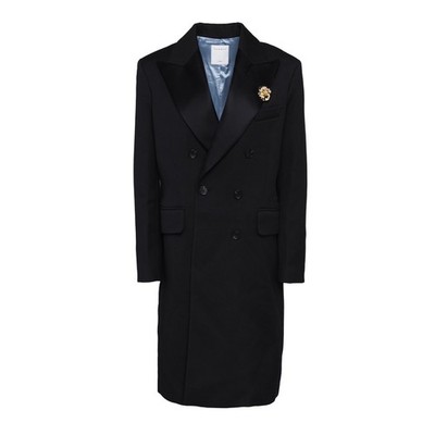 Sandro Women's Long Tailored Collar Coat Jacket FR 40 US 8 L UK 12 SFPOU00323