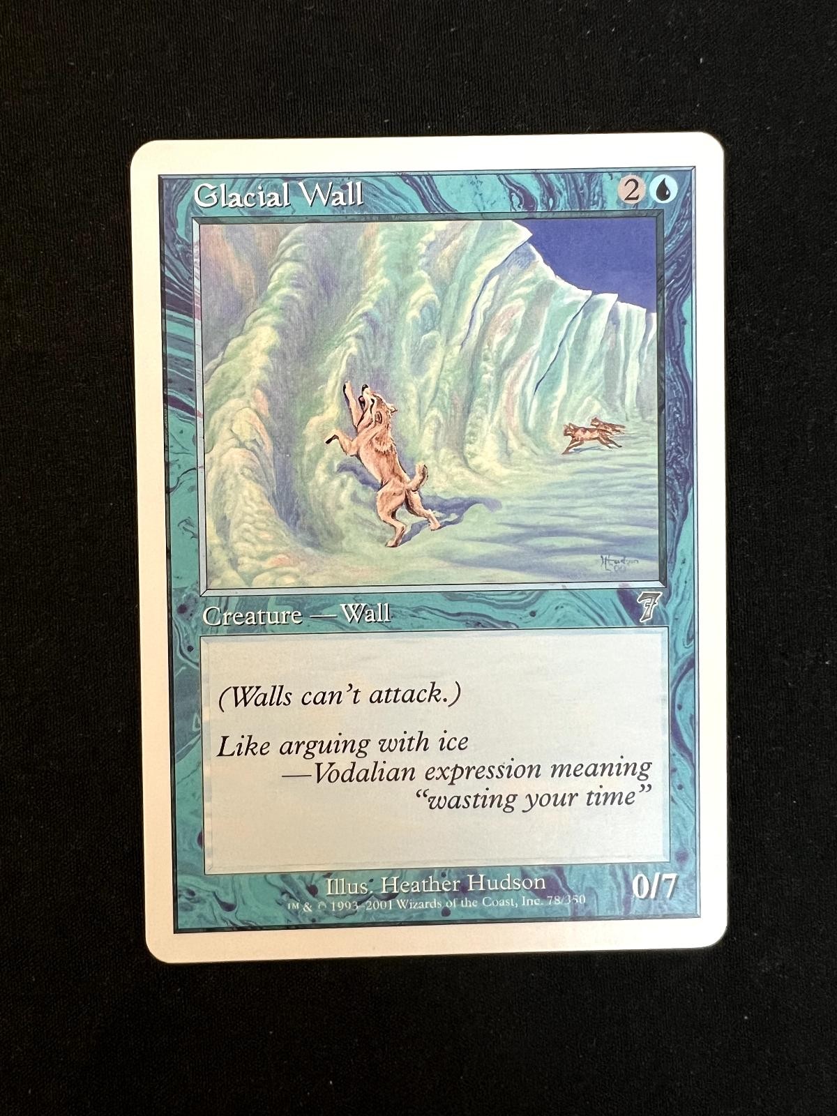 Glacial Wall 78 UC 7th Edition Magic: The Gathering LP