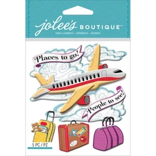 Jolees E5021622 Jolee's Boutique Dimensional Stickers-Airplane (3Pk)