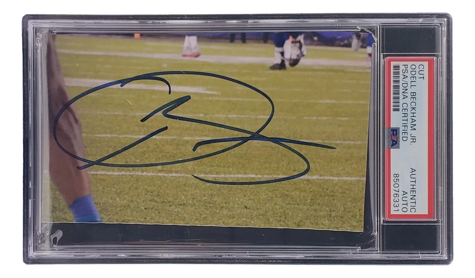 Odell Beckham Jr Signed Slabbed Baltimore Ravens Cut Signature PSA/DNA 85076331 - Image 3 of 3