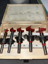 5pcs Forstner Drill Bit Set Hole Saw Wood Cutter 15/20/25/30/35mm