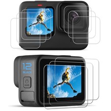 PCTC 9PCS Hero 12 11 10 9 Screen Protector Compatible with Go Pro Transparent