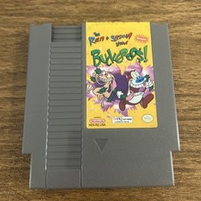 Nintendo NES The Ren And Stempy Show Buckeros Video Game Tested Working 