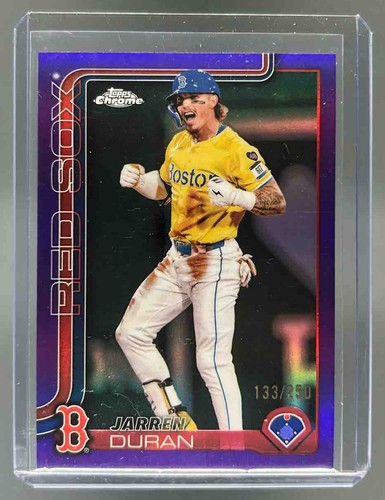 2025 Topps Chrome Jarren Duran #79 Purple Refractor 133/250 Boston Red Sox