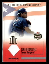 2002 Fleer Focus Jersey Edition #NNO Ivan Rodriguez Diamond Company Game Used
