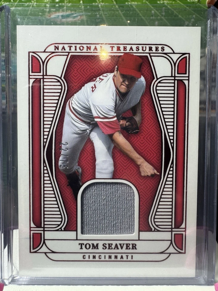 ¡Leyendas de los Rojos de Cincinnati! Banco / Seaver / Hornsby Juego Materiales Usados 2025 NT Foto 2 de 4