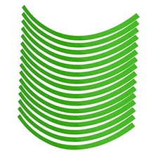 Reflective Wheel Rim Stripe Decal Sticker for 16-19 inch Rim Size Neon Green
