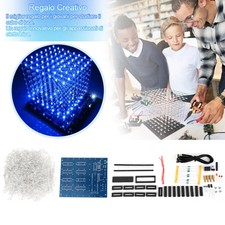 LED DIY Kit Leuchtmodul 8x8x8 cm 3D Leiterplatte stabile Konstruktion