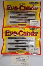 2 PKS NORTHLAND 3.5" EYE-CANDY JIG CRAWLER PLASTIC WALLEYE FISHING LURES 2 COLOR