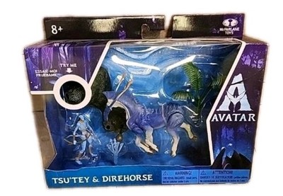Avatar 2 Tsu'Tey & Direhorse Figures Way of The Water World of Pandora Toys. 