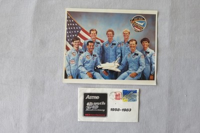 Space Shuttle STS-61C Astronaut Group Photo and 1983 RCA Astro Cancelled Cover