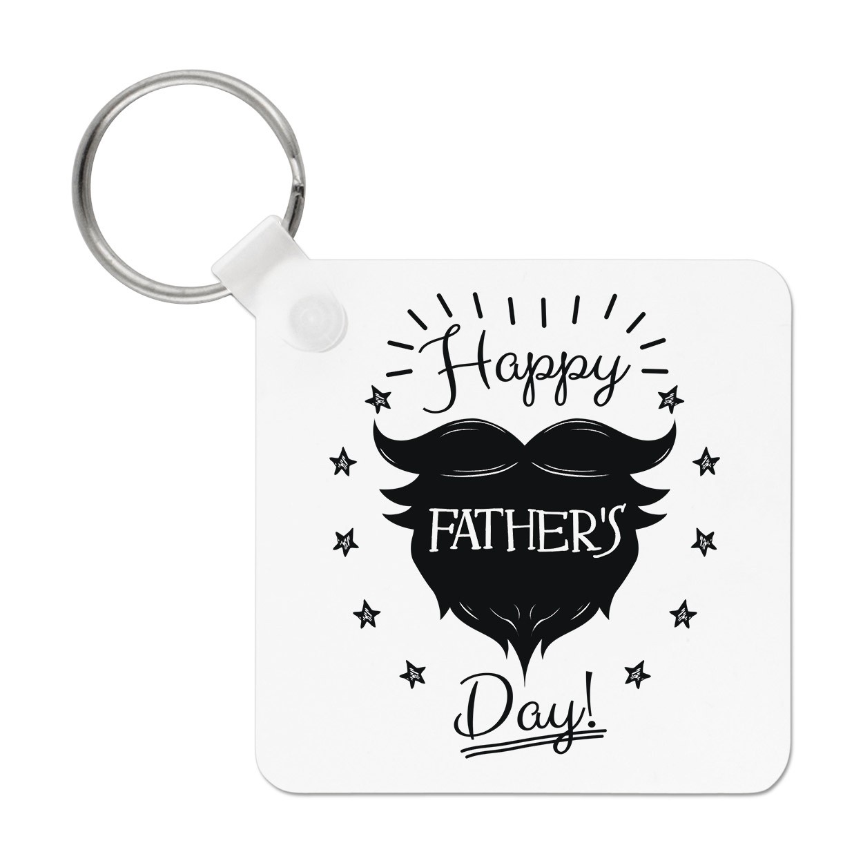 Happy Father's Day Beard Keyring Key Chain - Funny Dad Joke