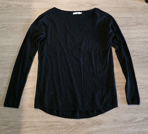 VINCE Wool Blend Black Lightweight Sweater XXS Oversized Fit Used Condition